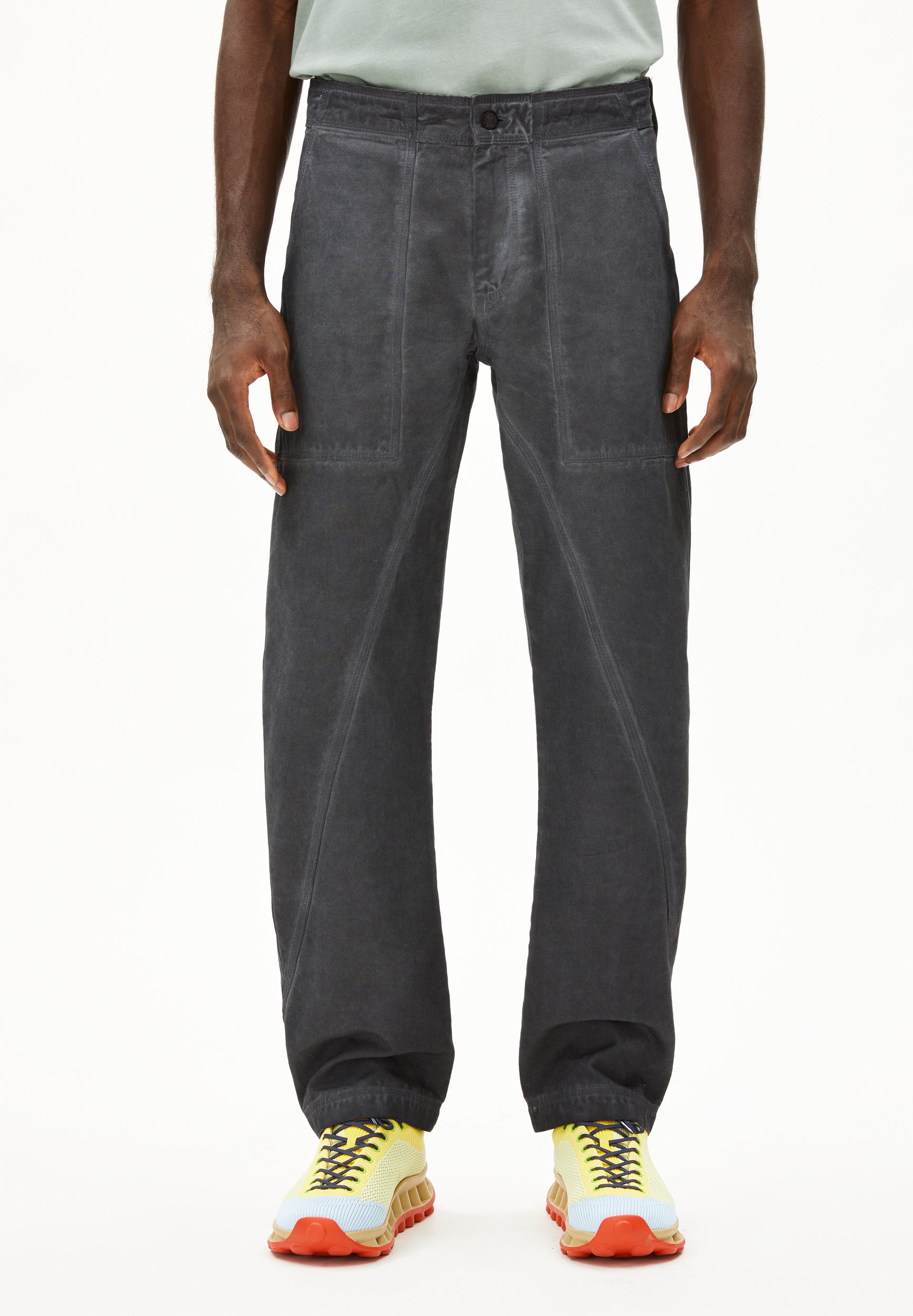 AALBERT | Webhose aus Bio-Baumwolle - anthrazit (32-32) Image