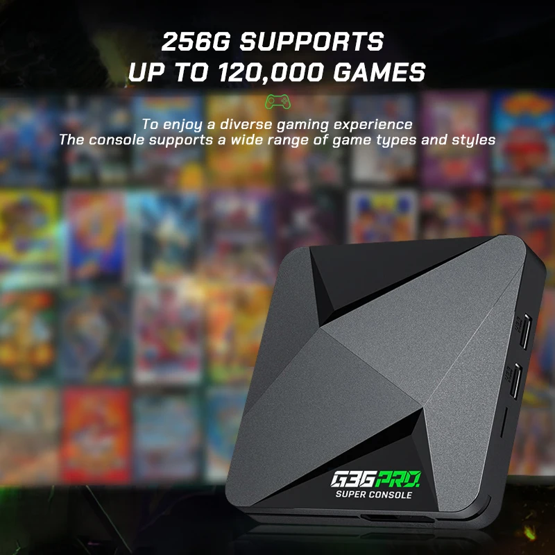 2025 nouvelle Console de jeu vidéo rétro G36 Pro avec manette de jeu boîtier de jeu intégré 4K 3D 120,000 + jeux classiques pour les joueurs sur PC/jeu 2