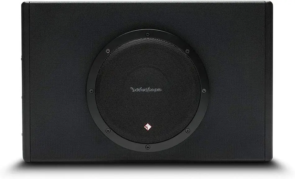P300-8P Punch 8" 300-Watt Amplified Subwoofer in Ported Enclosure - Slim Design for Tight Spaces - Black