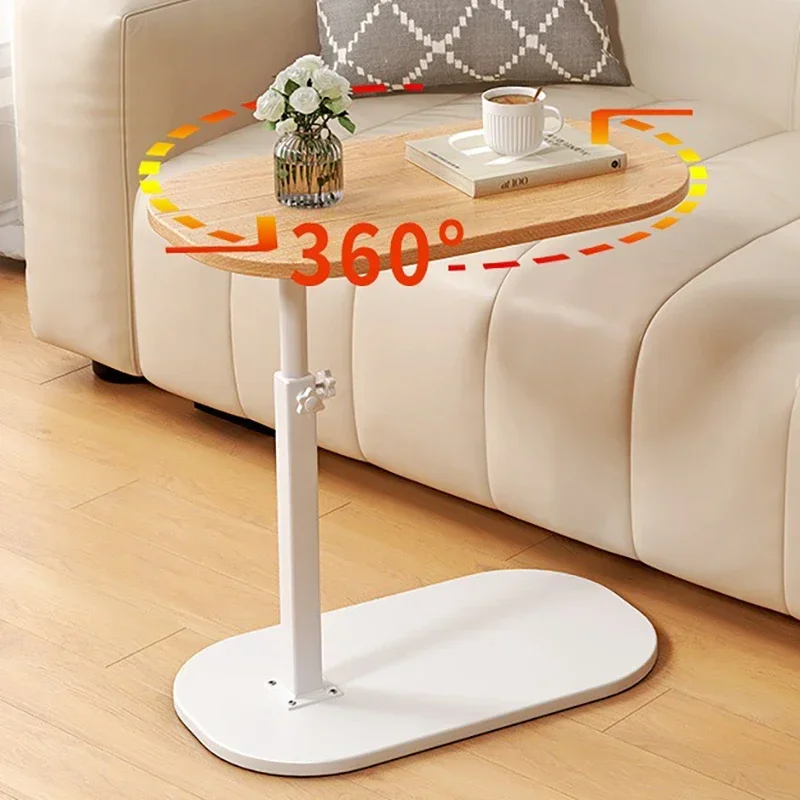 Table d’appoint de canapé, table de plateau TV, tables de plateau de bras de canapé, petites tables d’appoint de salon, tables coulissantes de canapé de table d’extrémité en forme de C