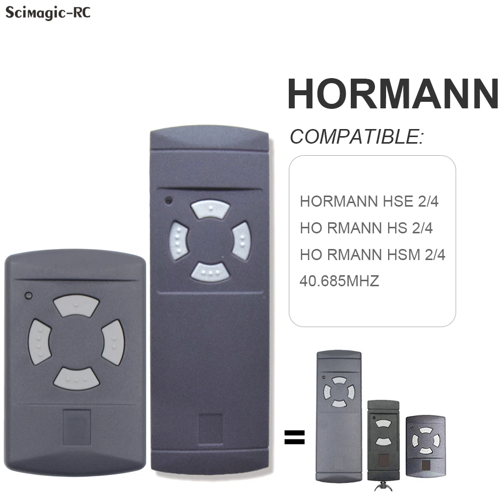 For 40mhz HORMANN HSE2 HSE4 HSM2 HSM4 HS2 HS4 40.685 Mhz Garage Door Gate Remote Control Hand Transmitter Duplicator