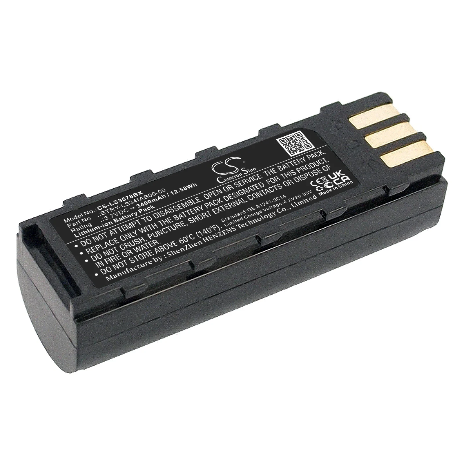 CS 3400mAh Battery For Symbol LS3478 DS3478 LS3578 DS3578 XS3478 NGIS DSS3478 MT2000 LS3478ER