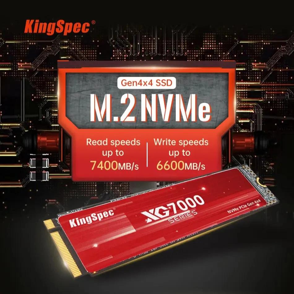 KingSpec SSD M2 Gen4 NVMe 1 to 2 to 4 to lecteur M.2 2280 PCIe 4.0 HDD Nmve disques durs disque dur interne pour PS5
