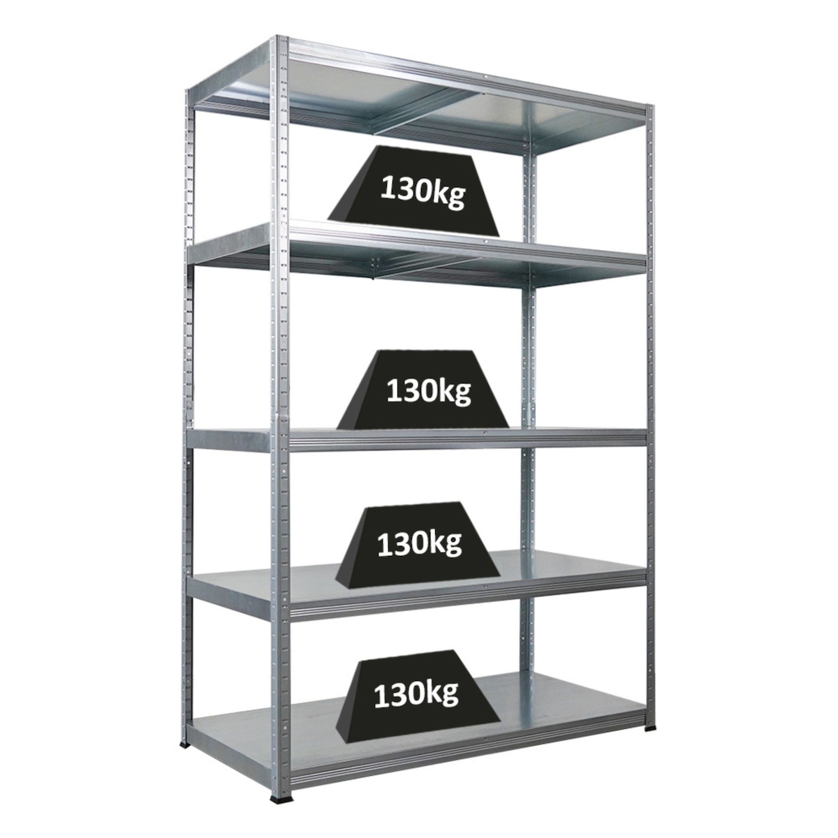 Proregal Schwerlastregal Steel Eagle | HxBxT 180x120x60cm | Fachlast 130kg | Verzinkt Image