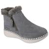 Winterboots SKECHERS "WILSHIRE BLVD-FRESH ZIP", Damen, Gr. 41, grün (olivgrün), Veloursleder, casual, Schuhe, Boots mit Reißverschluss