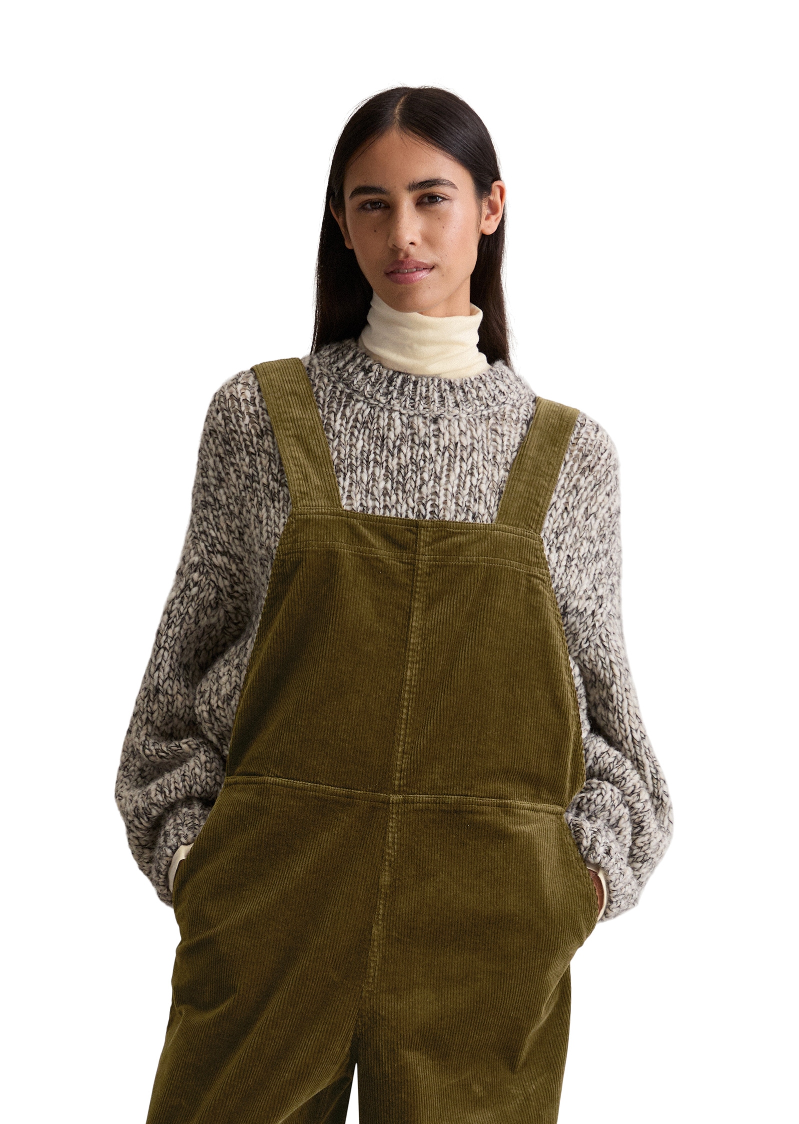 Overall MARC O'POLO DENIM "aus elastischem Bio-Baumwoll-Mix", Damen, Gr. XXL, Normalgrößen, burnished logs, Obermaterial: 98% Baumwolle, 2% Elasthan, unifarben, relaxed fit normal, Overalls Overall