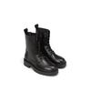 Schnürstiefelette MARC O'POLO "PHIA", Damen, Gr. 41, schwarz, Glattleder, unifarben, modisch, Schuhe, Schnürboots, Blockabsatz, mit Anziehlasche