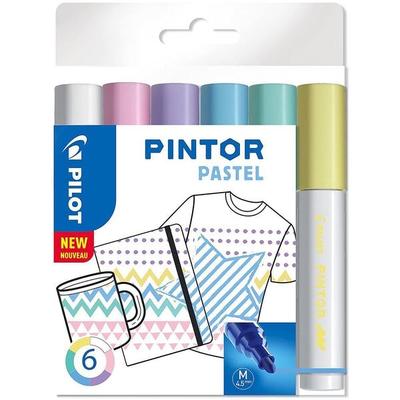 Pilot Kreativmarker »Pintor Pastell« 4 mm - 12 mm 6 Stück farbsortiert Image