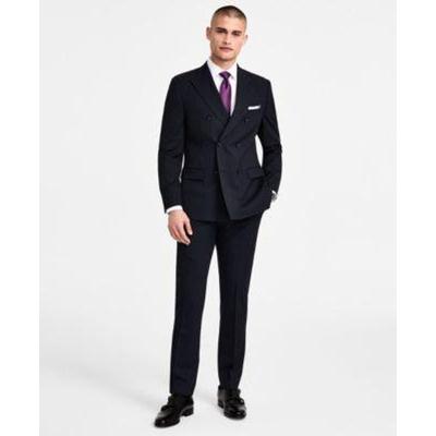 Slim Fit Pinstripe Double Breasted Suit Separates Created For Macys - Blue - Alfani Suits