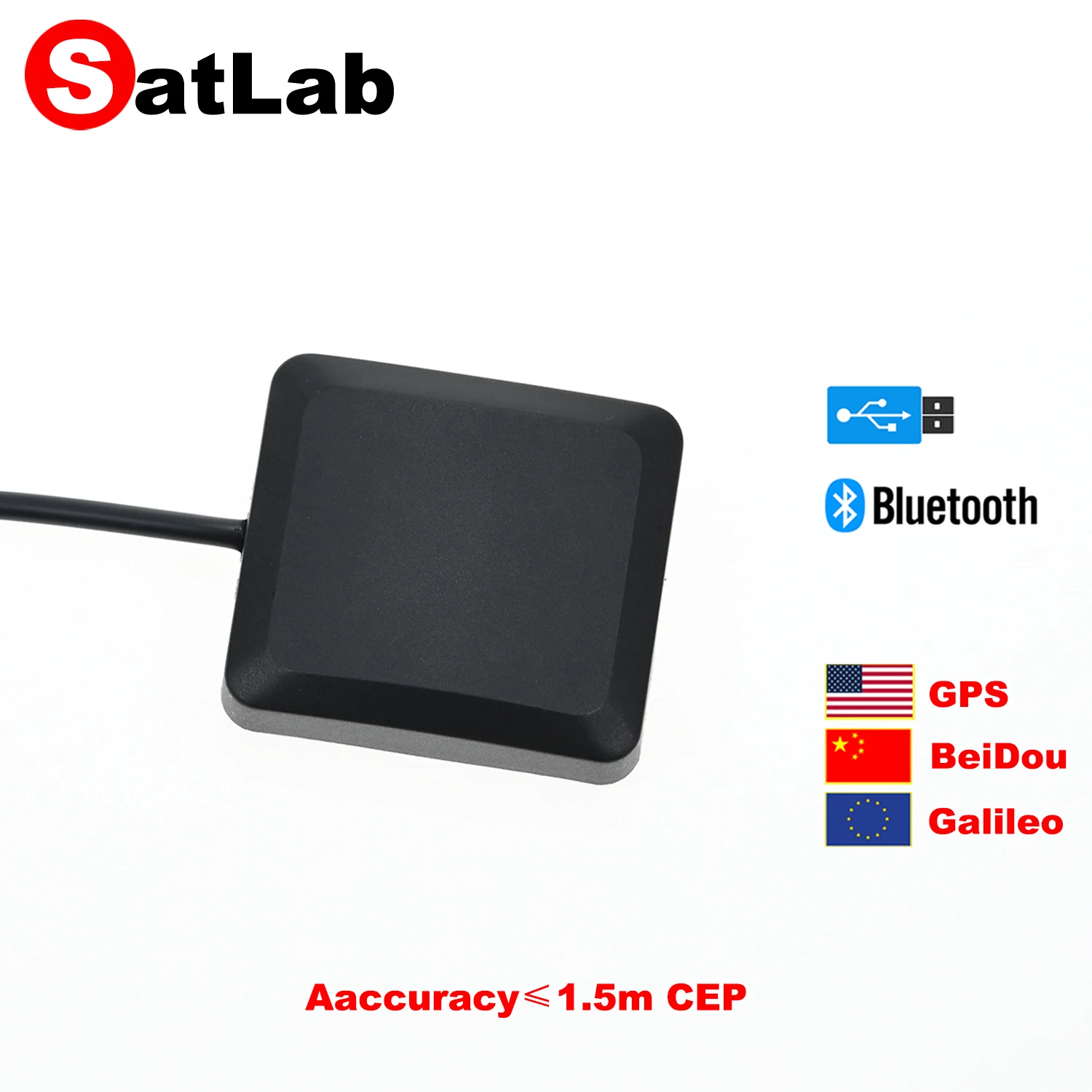 Windows Android Bluetooth GPS GNSS récepteur M10 USB NMEA antenne GPS Galileo BeiDou QZSS SBAS SW cartes OpenCPN Google Earth GPS