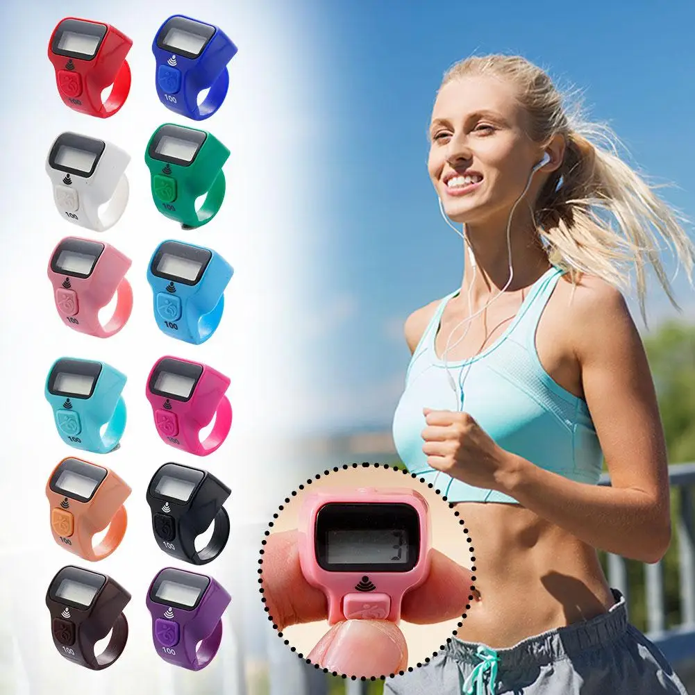 Mini Ring Shape Finger Counter LCD Electronic Digital Tally Counter Smart Ring Click Lap Counter Event Clicker Finger Counters