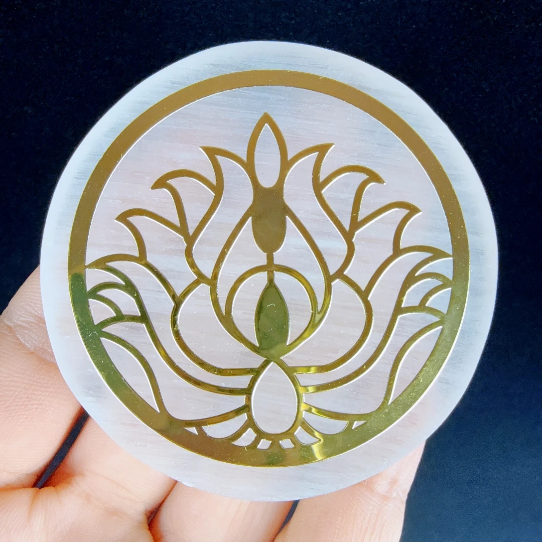 6 cm große Selenit-Ladeplatten, Kristallgeschenk des Lebens, Kristallhandwerk Image