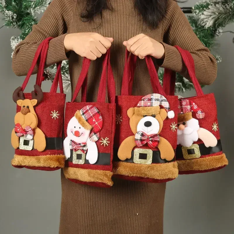 1-10 Stück Weihnachts geschenkt üten Apfel tasche Einkaufstasche hochwertige süße Weihnachts geschenkt üten ins erwachsene Kinder Weihnachts geschenk dekoration Image