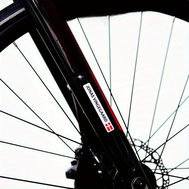 2 TEILE/SATZ „JONAS VINGEGAARD“ & Dänische Flaggenaufkleber, 12 cm × 1,7 cm Dekor für Artikel Image