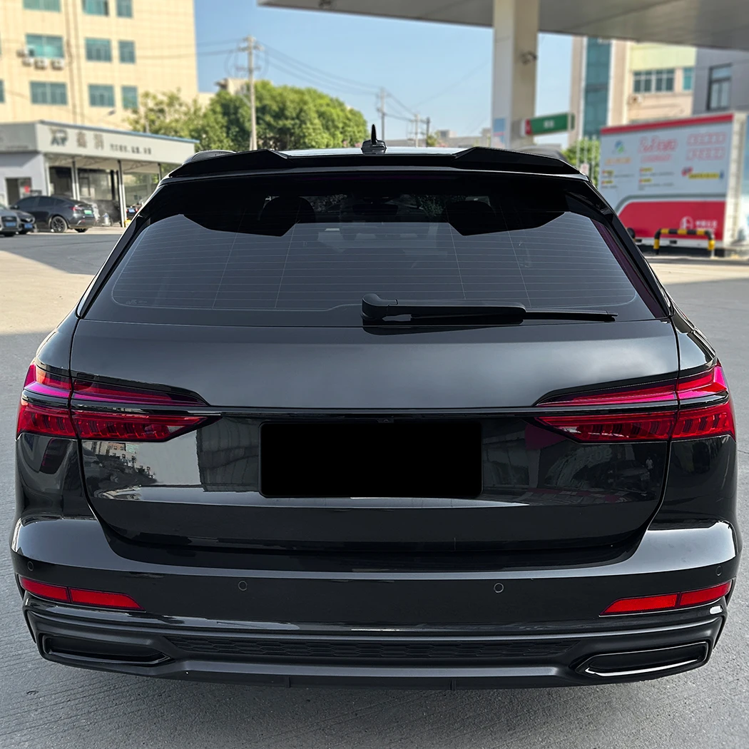 Heckspoiler, Heckspoiler, Lippe, Heckflügel, für Audi A6 C8 Avant Sline 2019 2020 2021 2022 2023 2024, Body Kit, Dekoration, glänzendes Schwarz Image