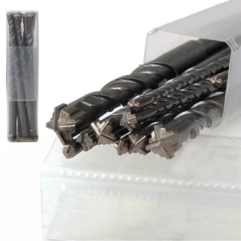 4/5/6/7/8/9 Stück Kreuzspitze 160 mm SDS Plus Bohrer-Set Elektrohammer Mauerwerk Bohrer für Mauerwerk Beton Stein Bits Image