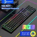 16 Tastiera meccanica RGB Tastiera da gioco cablata 104 tasti Tastiera Esports Tastiera ergonomica sostituibile a caldo per PC portatile MacBook