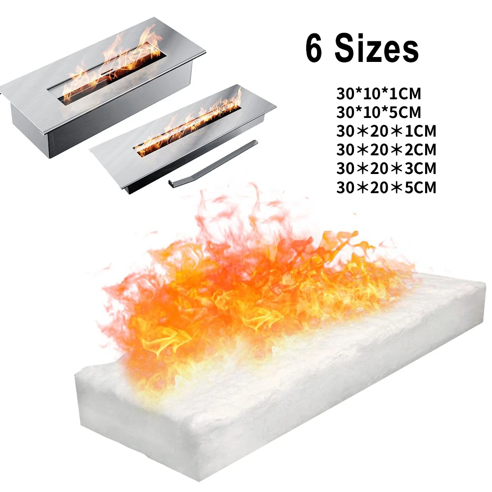 1 Stück weißer Schwamm für Kaminöfen und Gelbrenner, Kalzium-Magnesium-Silikatfasern, Kamin, Feuerraum, Sicherheits-Feuerschwamm Image