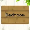 Vintage Pixel Art Schlafzimmerschild – 20,3 x 30,5 cm große Mini-Wanddekoration aus Metall mit Mosaik-Holzstruktur-Design, einfach zu installieren für Zuhause