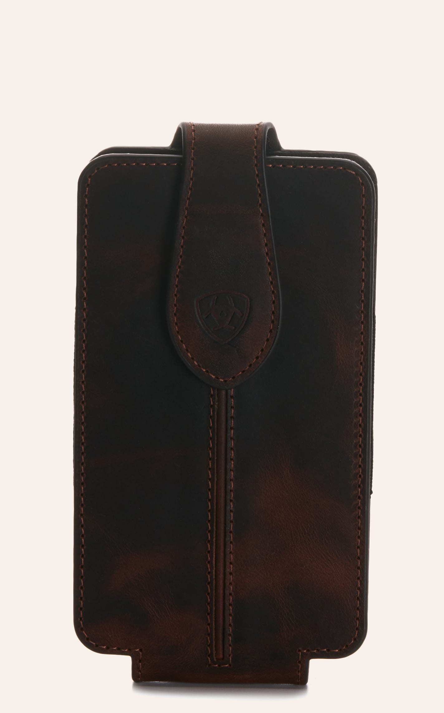 Ariat Dark Brown Leather with Cord Large Clip-On Cell Phone Case - NOSZ - From Cavender's