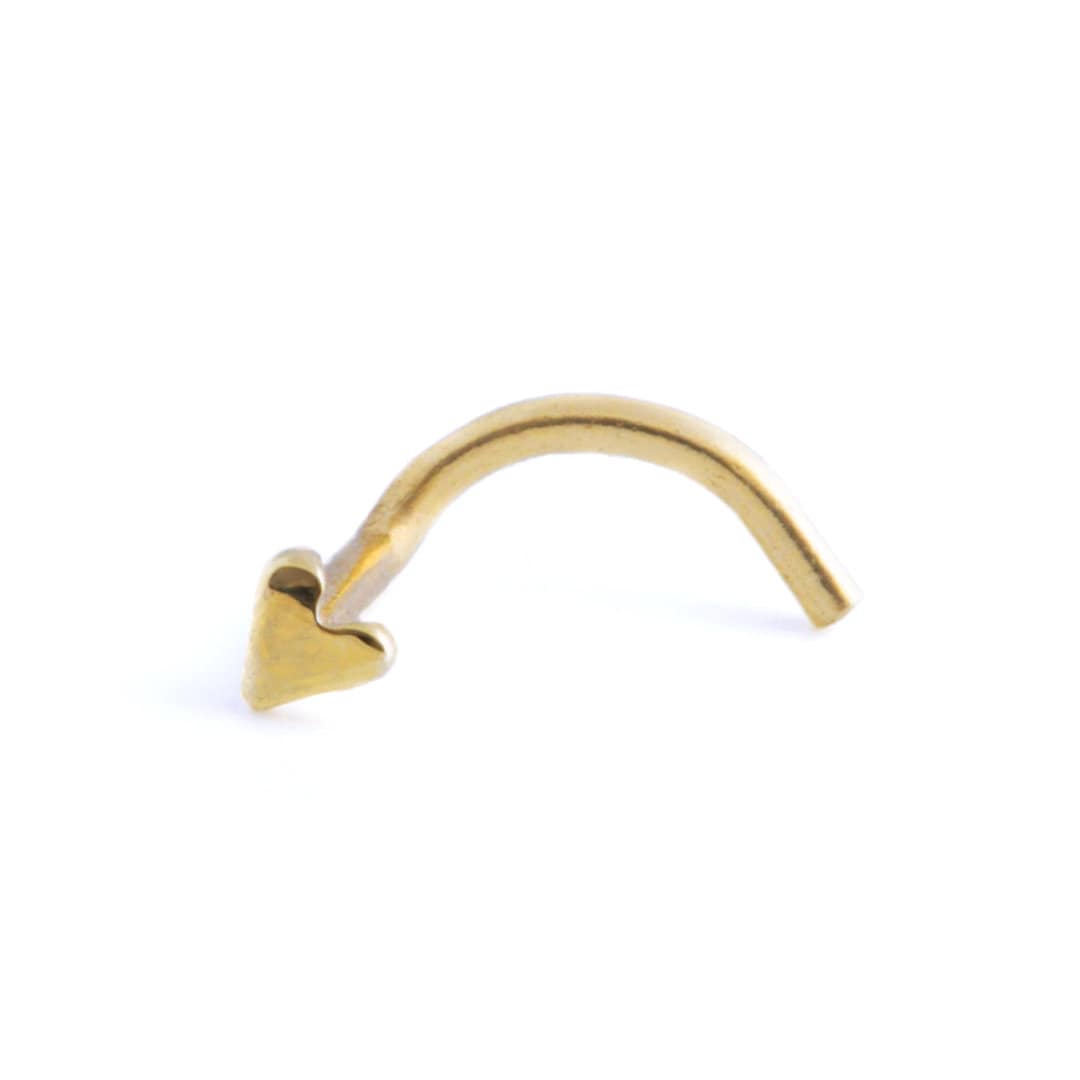 Orecchino a trago a cuore, elica a cuore in oro, perno a trago in oro 14k, elica in oro massiccio, perno a elica a cuore, orecchino a cartilagine a cu