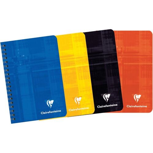 Clairefontaine Notizbuch A7+ Kariert Spiralbindung Pappe Blau Nicht perforiert 180 Seiten Image