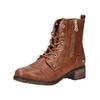 Schnürstiefelette MUSTANG SHOES "Mustang Shoes Stiefelette Lederimitat", Damen, Gr. 43, braun (cognac), Lederimitat, casual, Schuhe