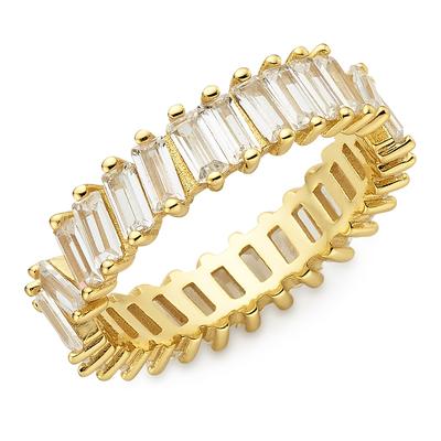 Fingerring FIRETTI "Schmuck, Geschenk, Silberring gelbgoldfarben vergoldet" Gr. 54, gold (gelbgoldfarben, kristallweiß, kristallweiß), Fingerringe, Damen, 54, Silber 925 (Sterlingsilber), 5,3mm, mit Zirkonia (synth.) Image