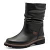 Stiefelette TAMARIS, Damen, Gr. 39, schwarz, Lederimitat, unifarben, klassisch, Schuhe, Blockabsatz, Kurzstiefel, Boots in veganer Verarbeitung