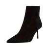High-Heel-Stiefelette STEVE MADDEN "STEVE MADDEN Stiefelette Veloursleder", Damen, Gr. 41, schwarz (schwarz, schwarz), Veloursleder, elegant, Schuhe