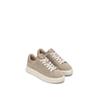 Plateausneaker MARC O'POLO "CORA", Damen, Gr. 38, grau (taupe), Veloursleder, Glattleder, unifarben, sportlich, Schuhe, Schnürschuh, Klassik-Sneaker, Halbschuh mit Memory Foam-Ausstattung
