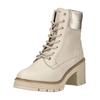 Stiefelette TOM TAILOR "Tom Tailor Stiefelette Lederimitat/Textil", Damen, Gr. 38, beige, Lederimitat, Textil, casual, Schuhe