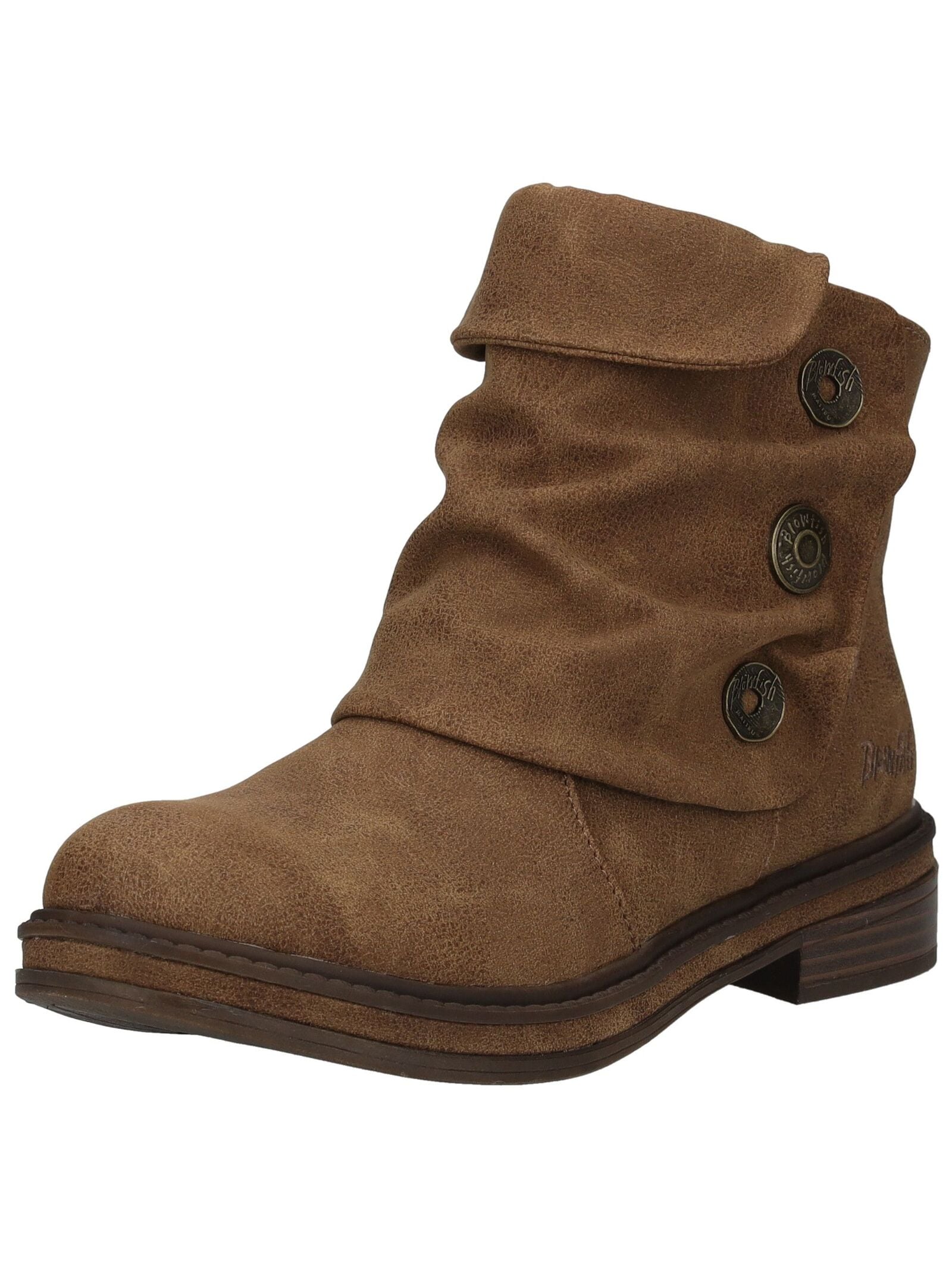 Stiefelette BLOWFISH "Blowfish Stiefelette Lederimitat", Damen, Gr. 37, mittelbraun, Lederimitat, Schuhe Stiefelette