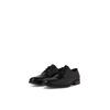Schnürschuh JACK & JONES "JFWRAYMOND", Herren, Gr. 42, grau (anthrazit), Leder, elegant, Schuhe, mit Ziernähte