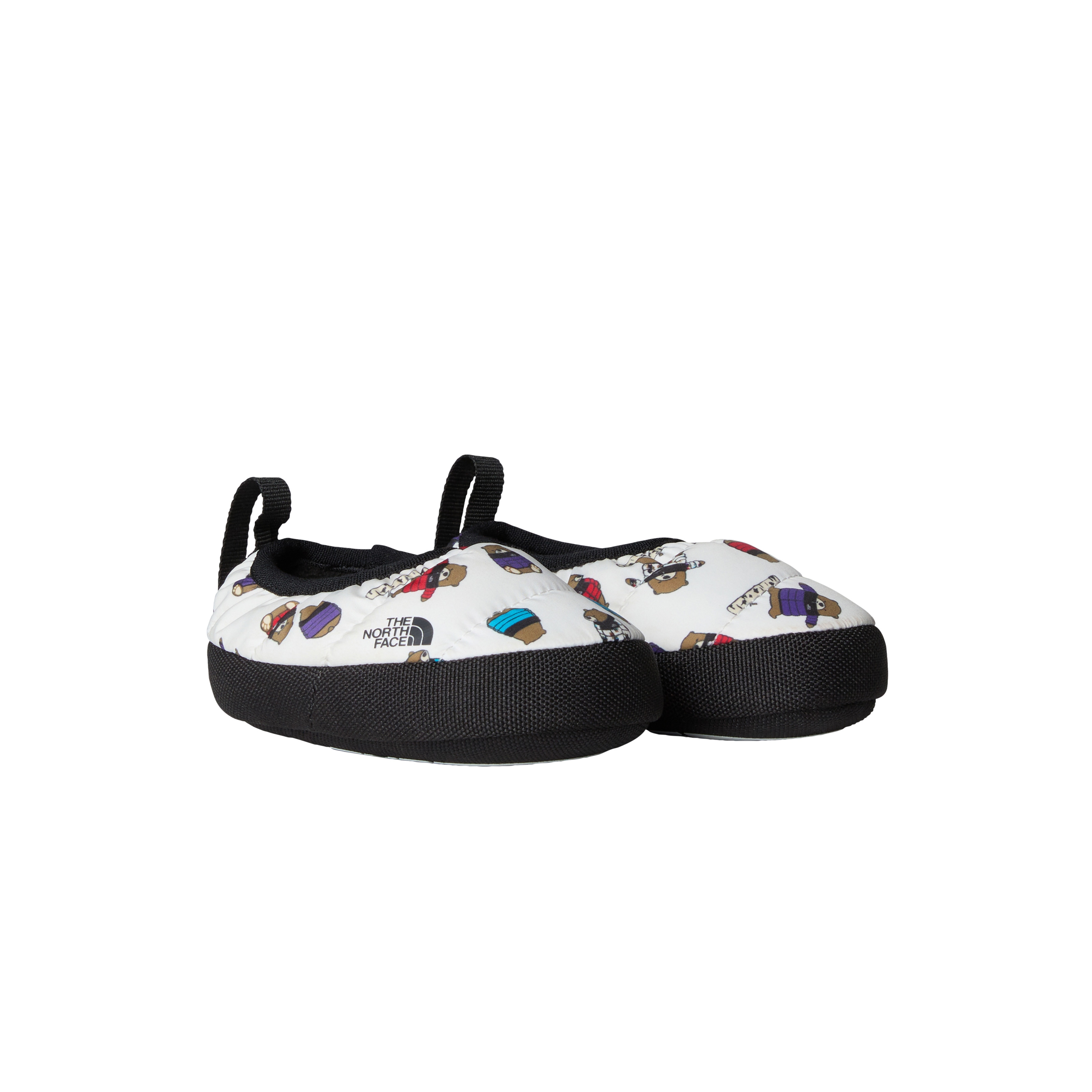 Hausschuh THE NORTH FACE "BABY TENT MULE", Kinder, Gr. 19, nuptse bears tnf weiß mu, Textil, Schuhe Hausschuh