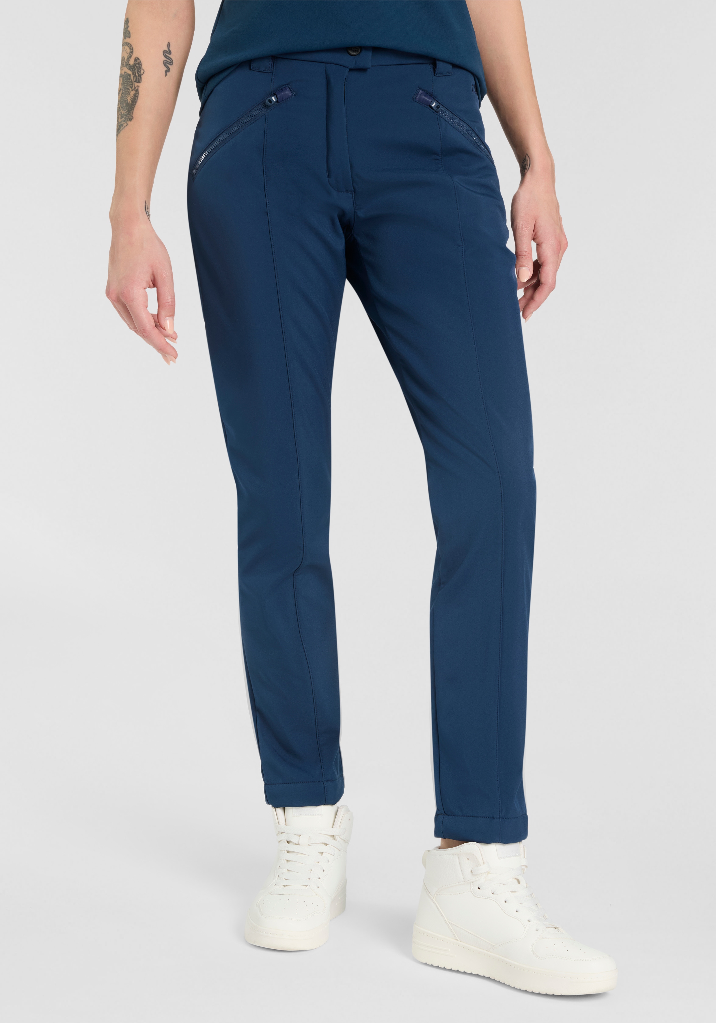 Softshellhose CMP, Damen, Gr. 38, N-Gr, blau ink, Obermaterial: 96% Polyester, 4% Elasthan. Futter: 100% Polyester, Hosen Image