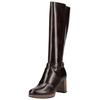 High-Heel-Stiefel NERO GIARDINI "Nero Giardini Stiefel Leder", Damen, Gr. 35, braun (dunkelbraun), Leder, casual, Schuhe