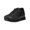 Plateausneaker REPLAY "Replay Sneaker Lederimitat/Mesh", Damen, Gr. 37, schwarz, Lederimitat, Textil, casual, Schuhe