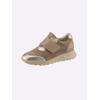 Sneaker HEINE, Damen, Gr. 39, taupe, hellgoldfarben, Synthetik, Leder, Glattleder, Glattleder, modisch, Schuhe