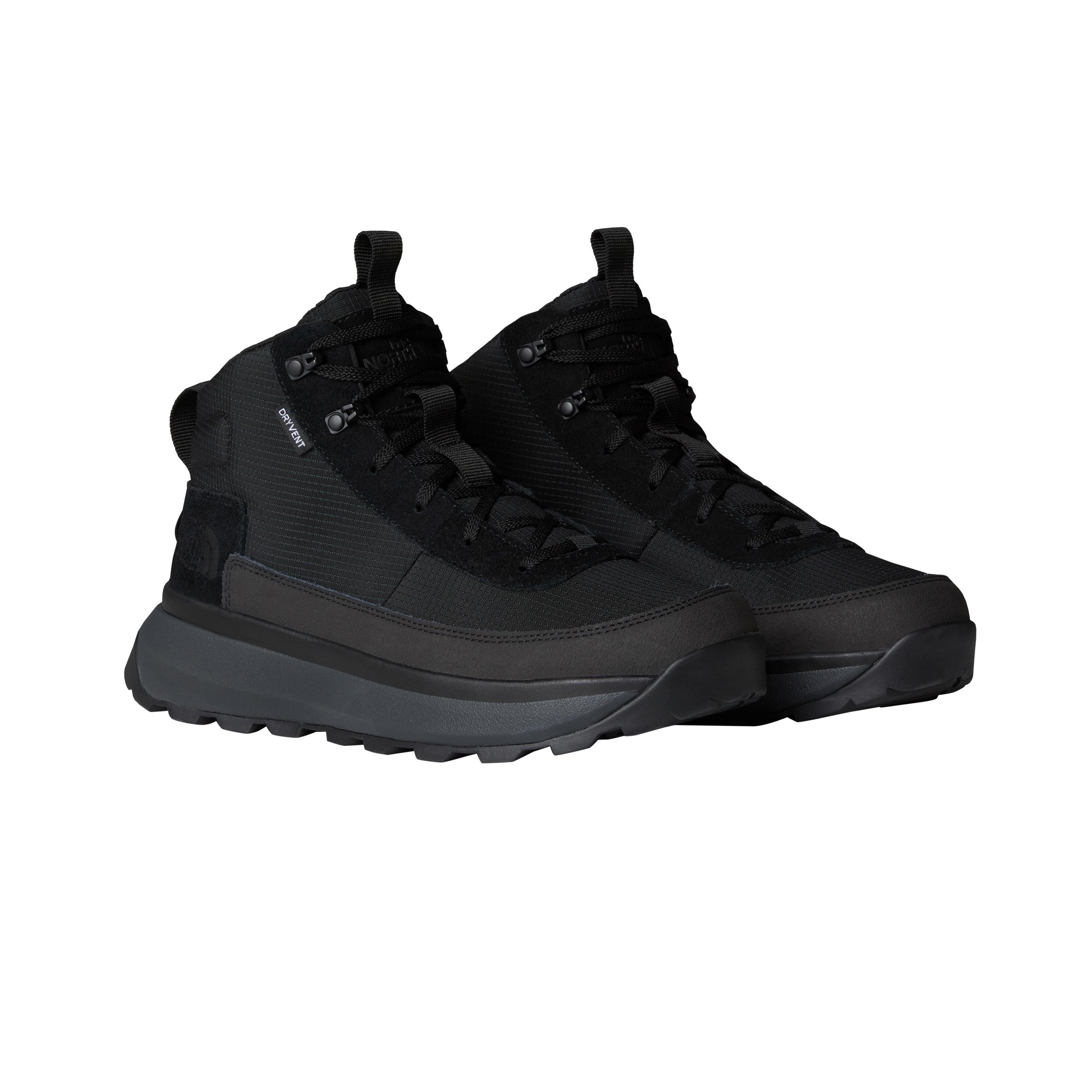 Winterstiefel THE NORTH FACE "M BERGEN MID WP", Damen, Gr. 44, tnf schwarz, anthrazit grau, Leder, Schuhe, Winterschuhe, Winterboots, Snowboots, wasserdicht