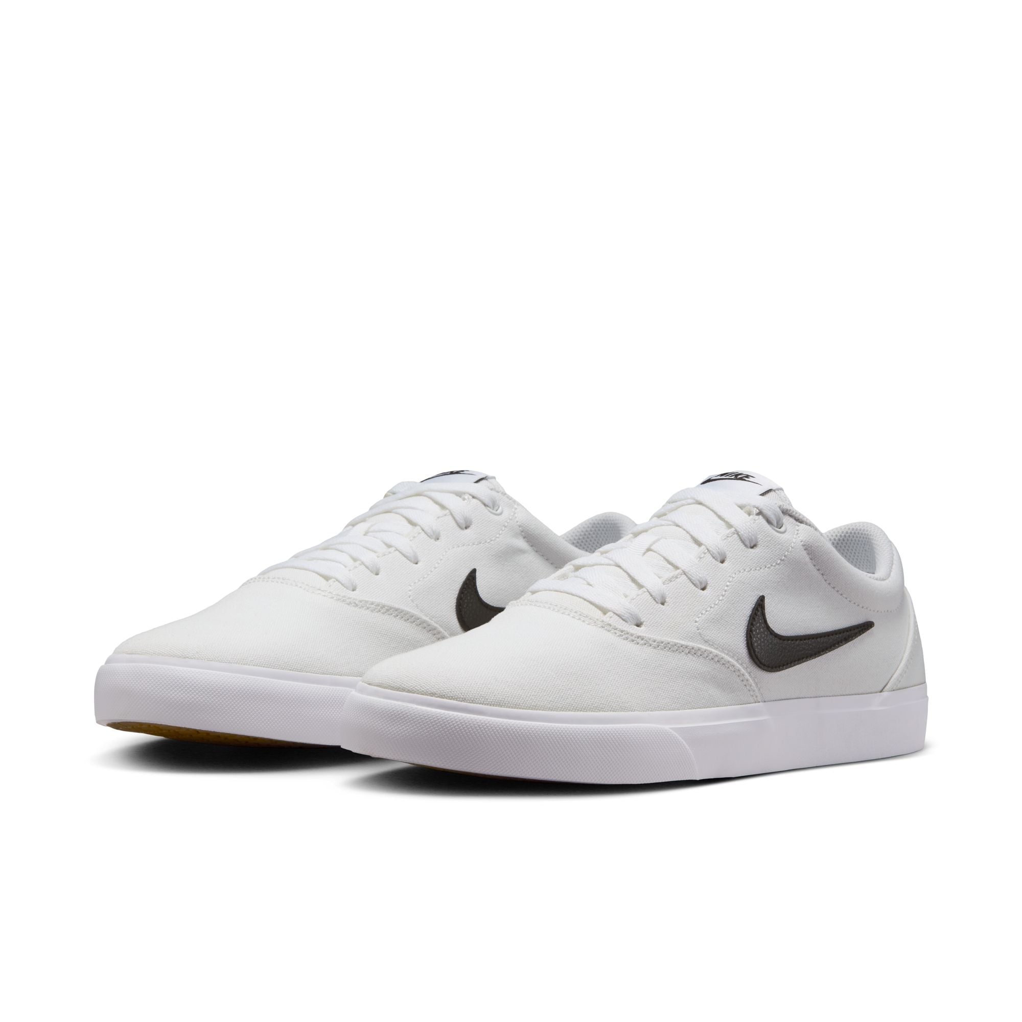 Sneaker NIKE SPORTSWEAR "CHARGE CNVS", Herren, Gr. 45,5, weiß, schwarz, weiß, gum light braun, Textil, Schuhe Sneaker