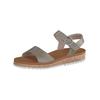 Riemchensandale PAUL GREEN "Paul Green Sandalen Glattleder", Damen, Gr. 37,5, grün (khaki), Glattleder, casual, Schuhe