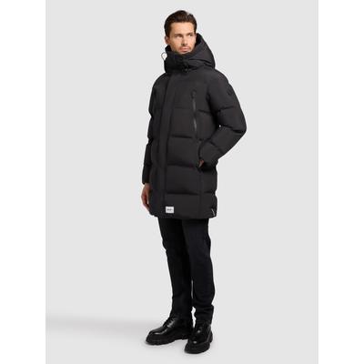 Steppmantel KHUJO "MORSE3", Herren, Gr. M, obrage grau, 100% Polyester, unifarben, Langarm eingesetzt gerader Abschluss mit innenliegendem Gummizug, Mäntel Image