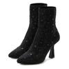 High-Heel-Stiefelette LASCANA "Sock Boot", Damen, Gr. 37, schwarz, Obermaterial: 100% Textilmaterial. Futter: 50% Lederimitat, 50% Textilmaterial. Decksohle: 100% Lederimitat. Laufsohle: 100% Synthetik, unifarben, Glitzer, elegant, Schuhe,...