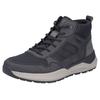 Winterboots RIEKER, Herren, Gr. 45, grau (schwarz, dunkelgrau), Lederimitat, Textil, casual, Schuhe, Schnürboots, Casual High Top Sneaker mit TEX-Membran