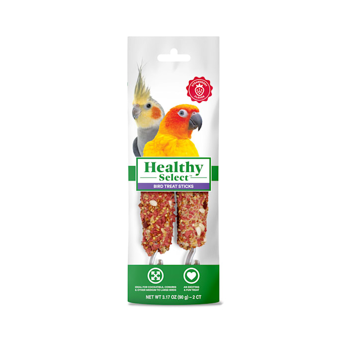 Healthy Select Bird Treat Sticks Strawberry Flavor, 3.17 oz., Pack of 2