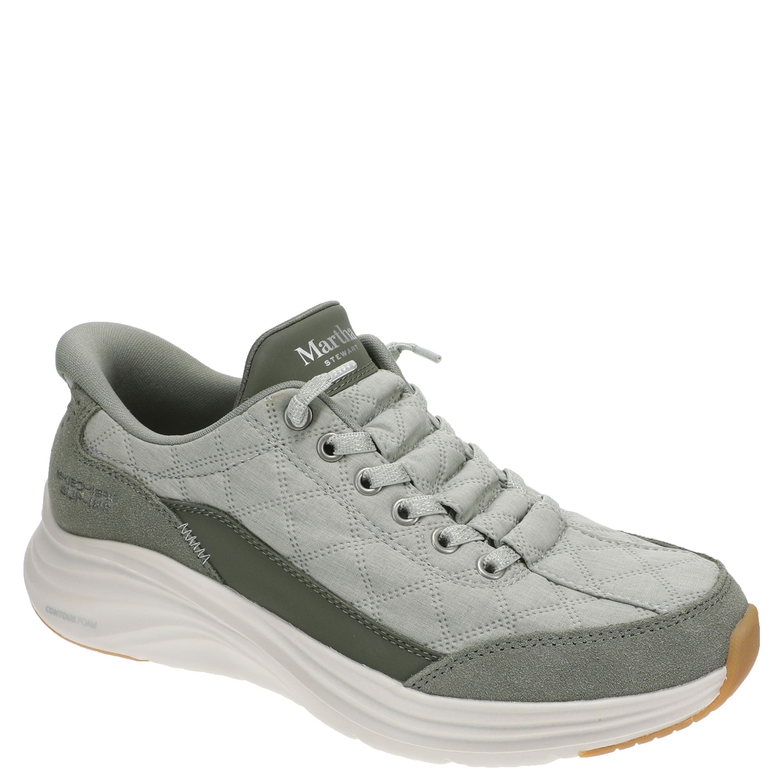 Skechers Sport Slip-Ins: Martha Stewart-Contour Foam-Sweet Serenity - Womens 8 Green Sneaker Medium