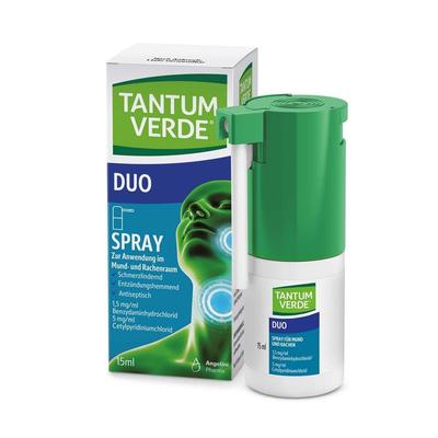 Tantum Verde duo 1,5mg/ml+5mg/ml Spray Anw.Mundhö. 15 ml Image