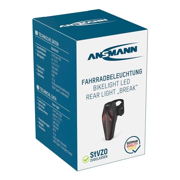 Ansmann Fahrradlicht »Rear break« schwarz Image