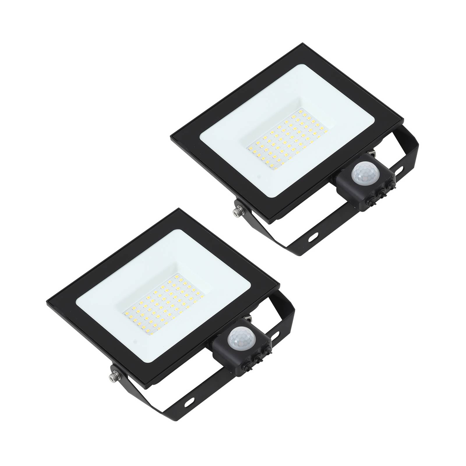 LED Aussenwandleuchte mit Bewegungsmelder Maikel PRIOS, schwarz, Aluminium, Modern, LED Wandleuchte außen